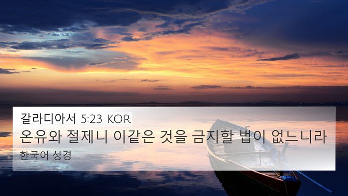 갈라디아서 5:23 KOR Bible Verse Image