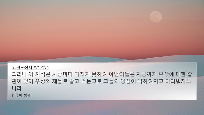 고린도전서 8:7 KOR Bible Verse Image