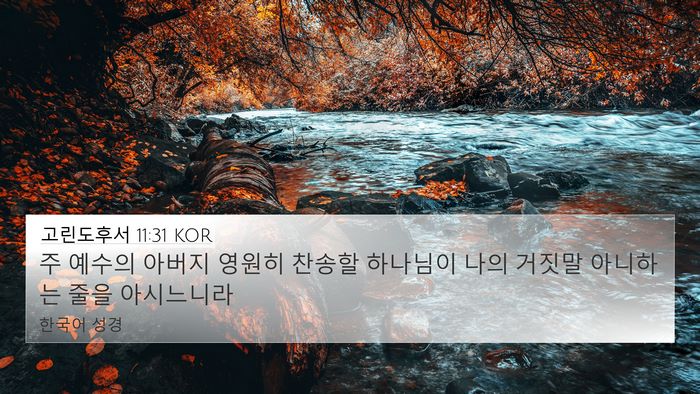 고린도후서 11:31 KOR Bible Verse Image