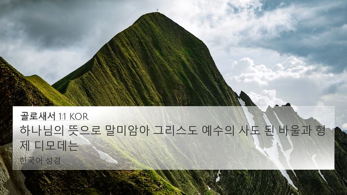 골로새서 1:1 KOR Bible Verse Image