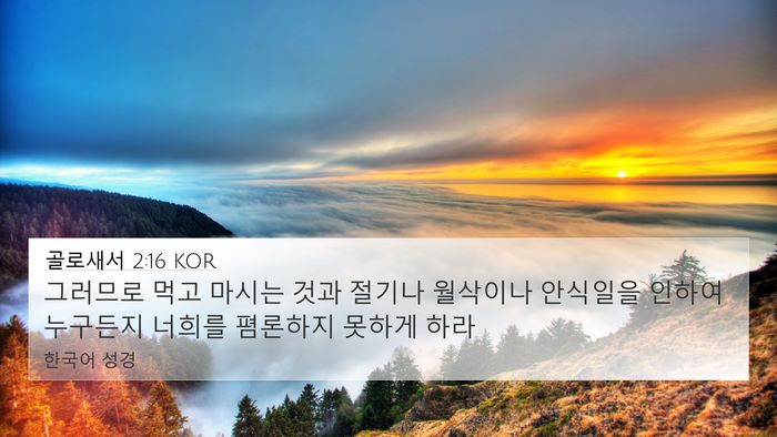 골로새서 2:16 KOR Bible Verse Image