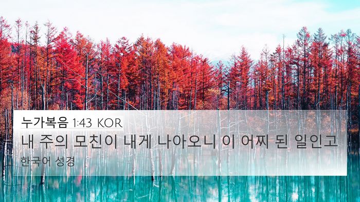 누가복음 1:43 KOR Bible Verse Image