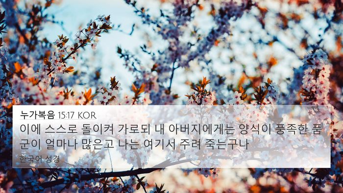 누가복음 15:17 KOR Bible Verse Image