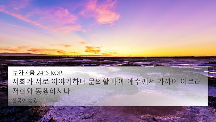 누가복음 24:15 KOR Bible Verse Image