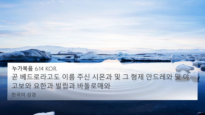 누가복음 6:14 KOR Bible Verse Image
