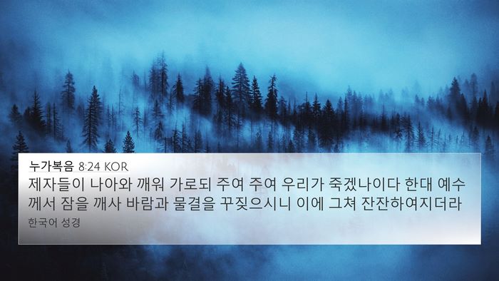 누가복음 8:24 KOR 4K Wallpaper - 제자들이 나아와 깨워 가로되 주여 - 4K Wallpaper Bible Verse