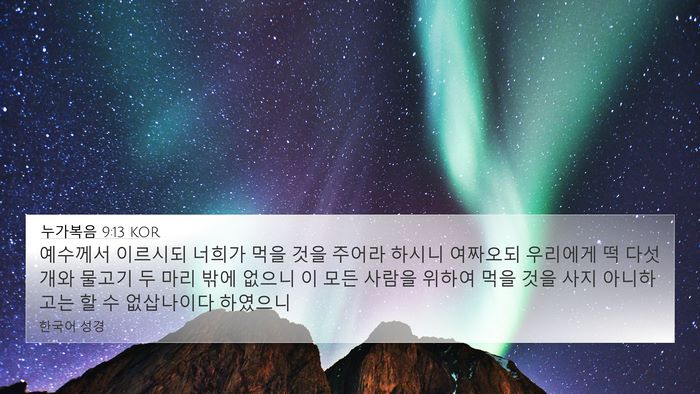 누가복음 9:13 KOR Bible Verse Image