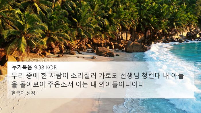 누가복음 9:38 KOR Bible Verse Image