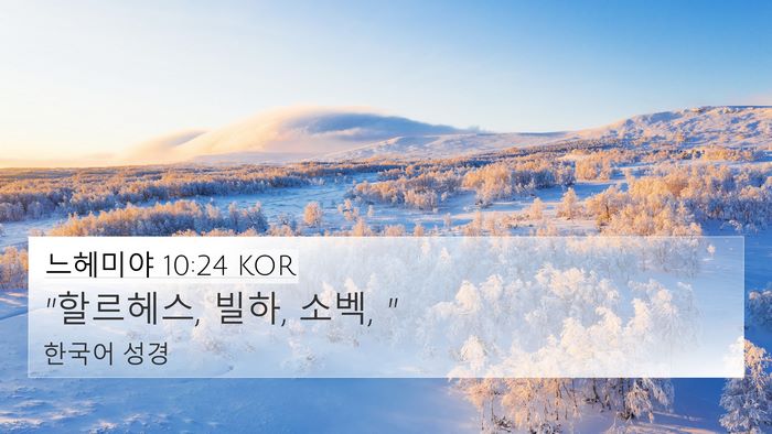 느헤미야 10:24 KOR 4K Wallpaper - 