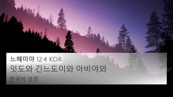 느헤미야 12:4 KOR Bible Verse Image