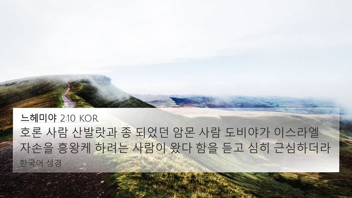 느헤미야 2:10 KOR Bible Verse Image