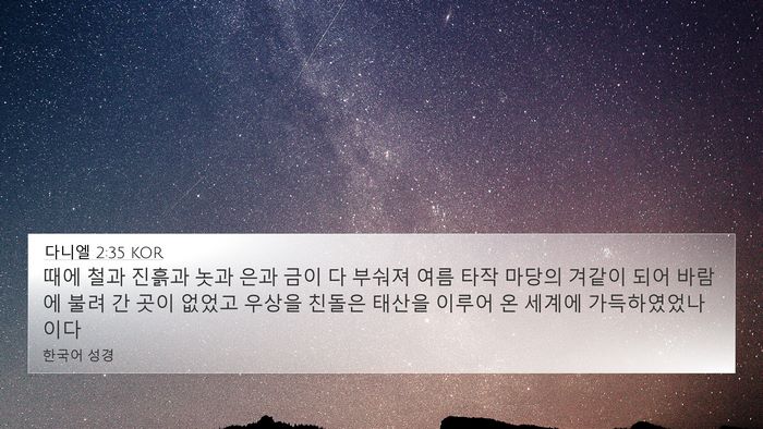 다니엘 2:35 KOR Bible Verse Image