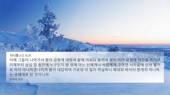 다니엘 6:12 KOR Bible Verse Image