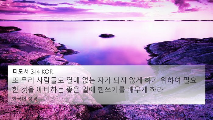 디도서 3:14 KOR Bible Verse Image