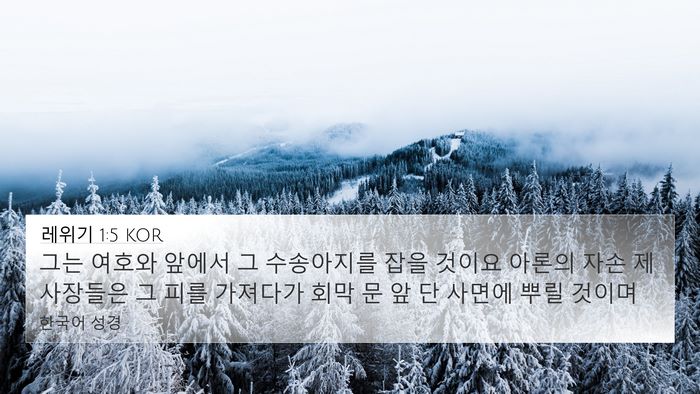 레위기 1:5 KOR Bible Verse Image
