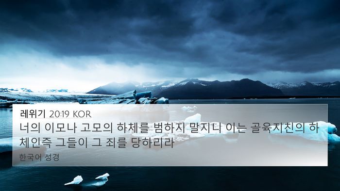 레위기 20:19 KOR Bible Verse Image
