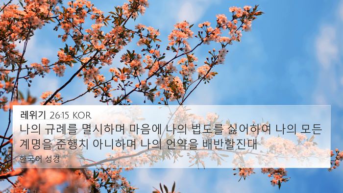 레위기 26:15 KOR Bible Verse Image