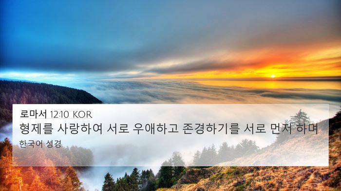 로마서 12:10 KOR Bible Verse Image