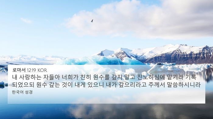로마서 12:19 KOR Bible Verse Image