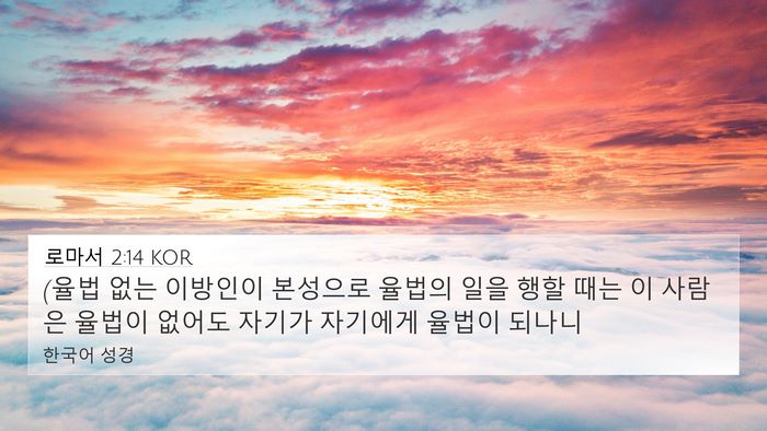 로마서 2:14 KOR Bible Verse Image