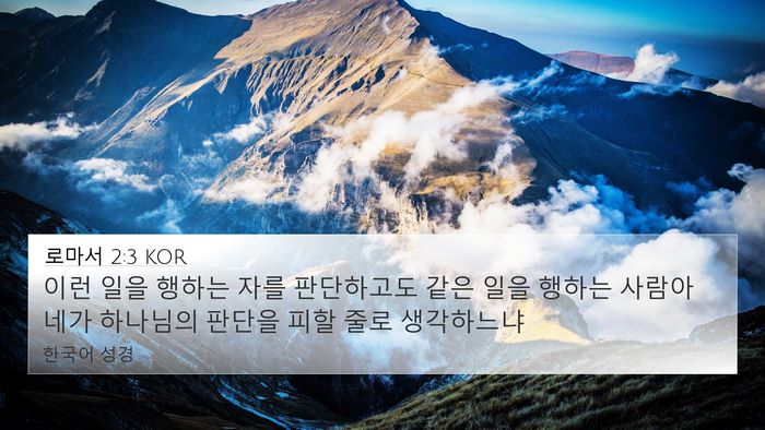 로마서 2:3 KOR Bible Verse Image