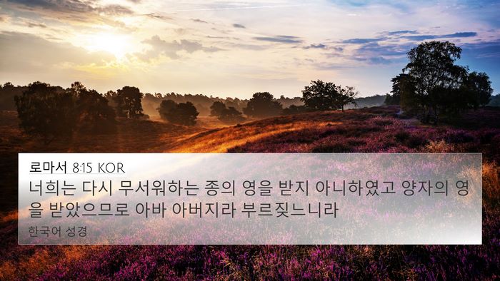 로마서 8:15 KOR Bible Verse Image