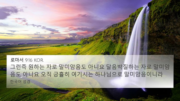 로마서 9:16 KOR Bible Verse Image