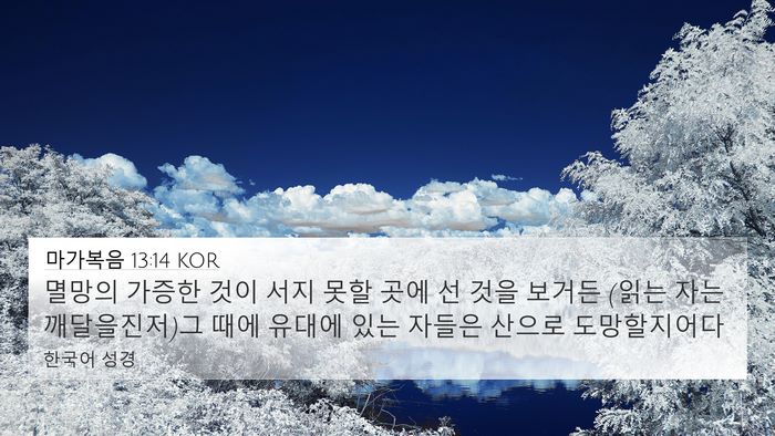 마가복음 13:14 KOR Bible Verse Image