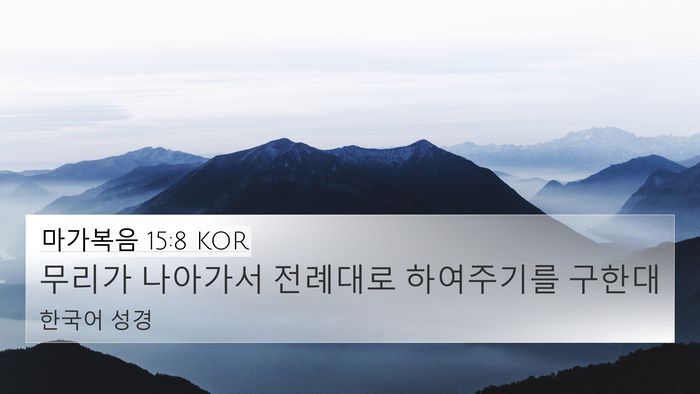마가복음 15:8 KOR Bible Verse Image