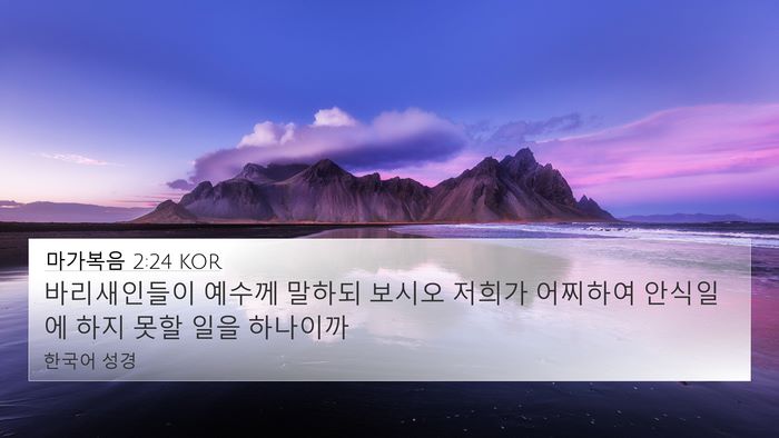 마가복음 2:24 KOR Bible Verse Image