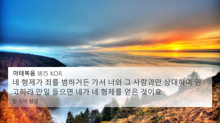 마태복음 18:15 KOR Bible Verse Image