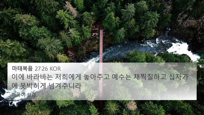 마태복음 27:26 KOR Bible Verse Image