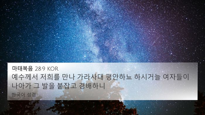 마태복음 28:9 KOR Bible Verse Image