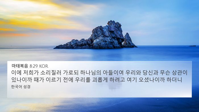 마태복음 8:29 KOR Bible Verse Image