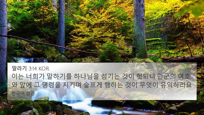말라기 3:14 KOR Bible Verse Image