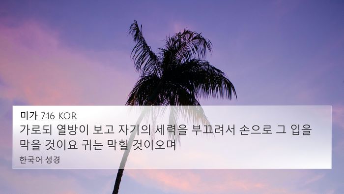 미가 7:16 KOR Bible Verse Image