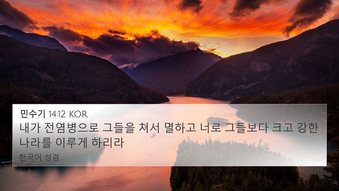 민수기 14:12 KOR Bible Verse Image