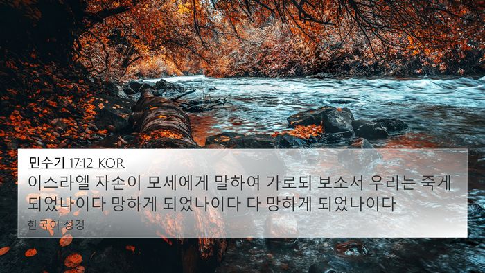 민수기 17:12 KOR Bible Verse Image