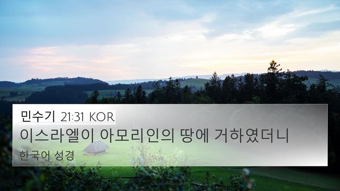민수기 21:31 KOR Bible Verse Image