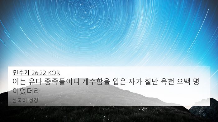 민수기 26:22 KOR Bible Verse Image