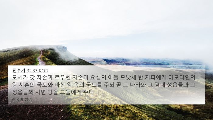 민수기 32:33 KOR Bible Verse Image