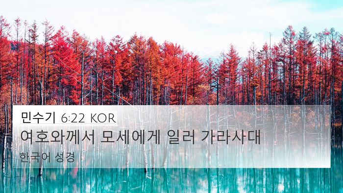민수기 6:22 KOR Bible Verse Image