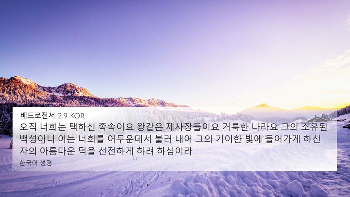 베드로전서 2:9 KOR Bible Verse Image