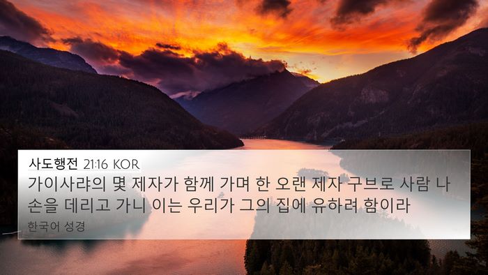 사도행전 21:16 KOR Bible Verse Image
