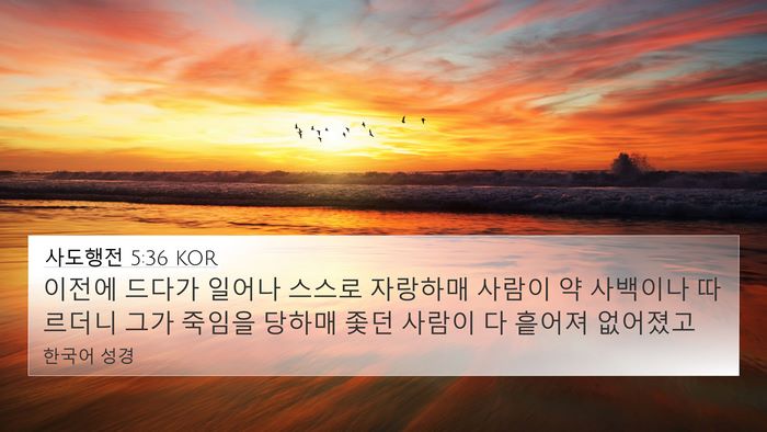 사도행전 5:36 KOR Bible Verse Image