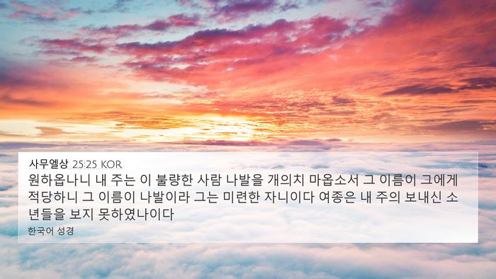 사무엘상 25:25 KOR Bible Verse Image