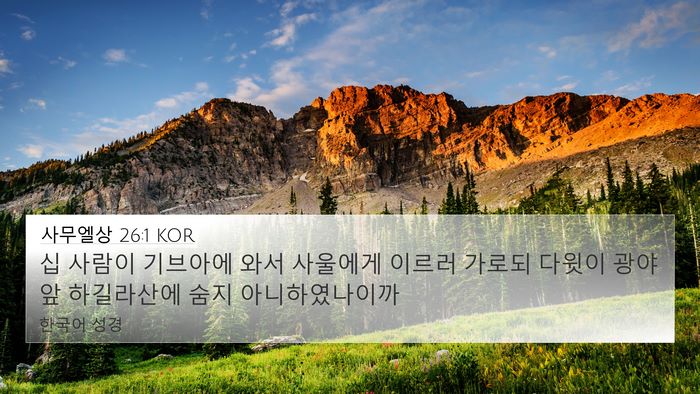 사무엘상 26:1 KOR Bible Verse Image