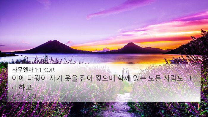 사무엘하 1:11 KOR Bible Verse Image