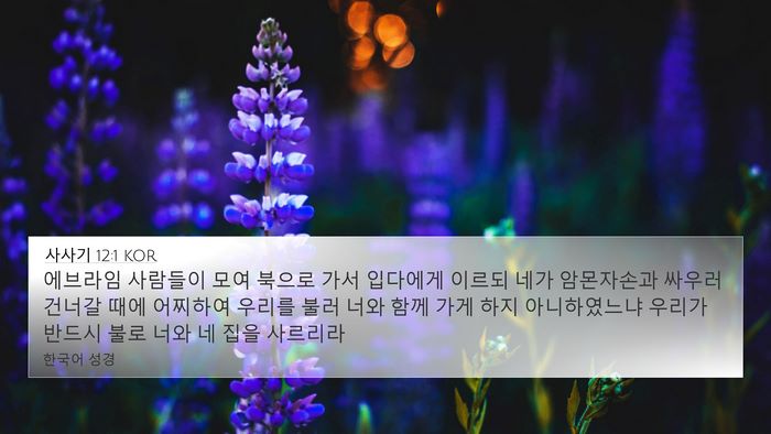 사사기 12:1 KOR Bible Verse Image