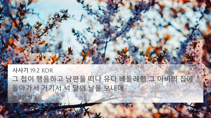사사기 19:2 KOR Bible Verse Image